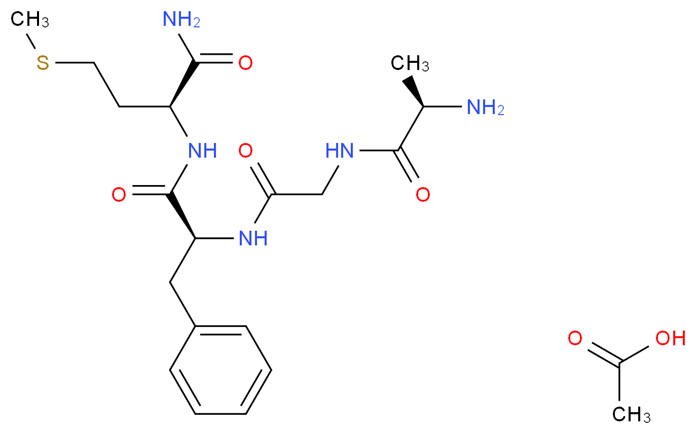 [des-Tyr1, D-Ala2]-Methionine enkephalinamide acetate salt_分子结构_CAS_100929-65-5)