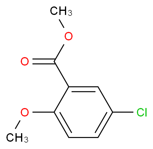 5-氯-2- 甲氧基 苯甲酸甲酯_分子结构_CAS_33924-48-0)