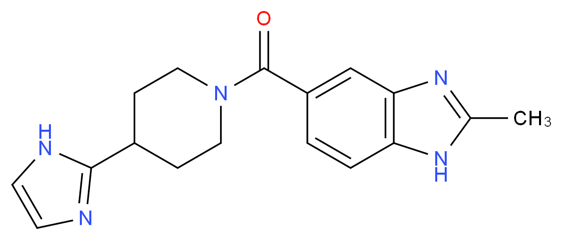 5-{[4-(1H-imidazol-2-yl)-1-piperidinyl]carbonyl}-2-methyl-1H-benzimidazole_分子结构_CAS_)
