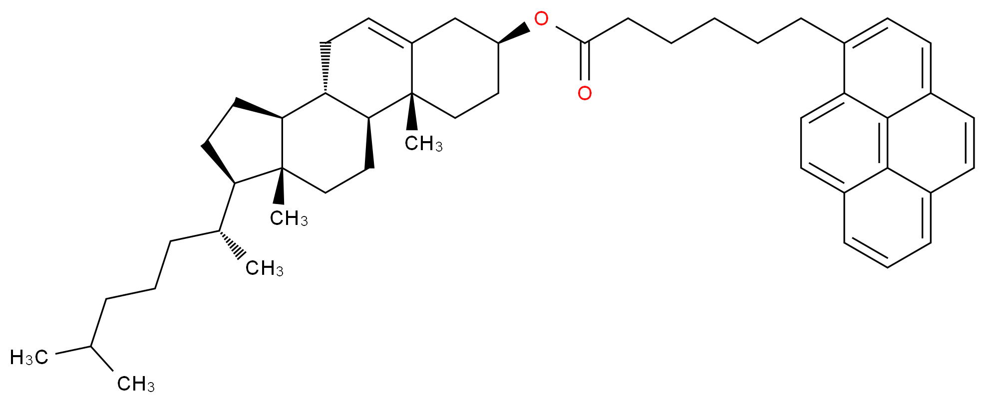 Cholesteryl (pyren-1-yl)hexanoate_分子结构_CAS_96886-70-3)