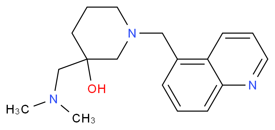 3-[(dimethylamino)methyl]-1-(5-quinolinylmethyl)-3-piperidinol_分子结构_CAS_)