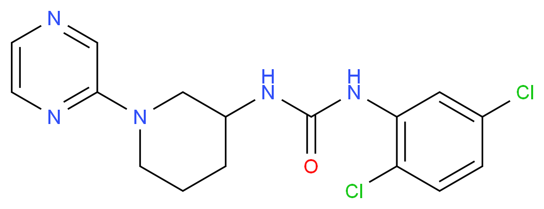 N-(2,5-dichlorophenyl)-N'-(1-pyrazin-2-ylpiperidin-3-yl)urea_分子结构_CAS_)