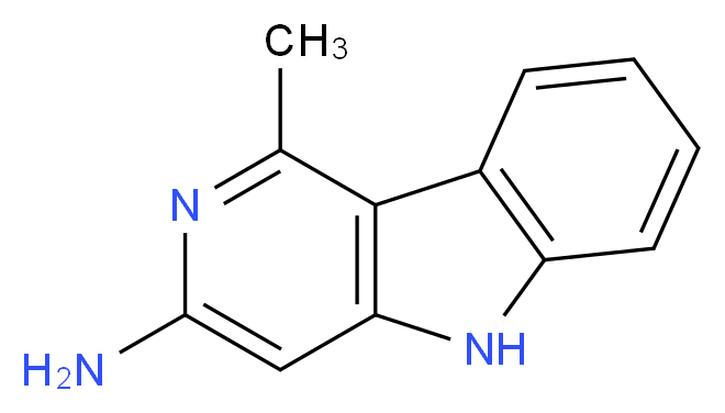 1-methyl-5H-pyrido[4,3-b]indol-3-amine_分子结构_CAS_62450-07-1