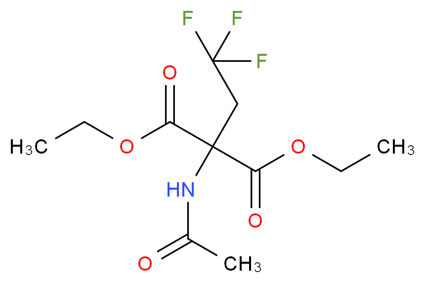 1,3-diethyl 2-acetamido-2-(2,2,2-trifluoroethyl)propanedioate_分子结构_CAS_120097-64-5