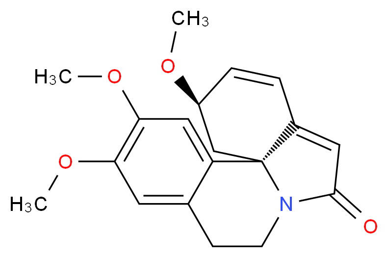 (1S,16R)-4,5,16-trimethoxy-10-azatetracyclo[8.7.0.0<sup>1</sup>,<sup>1</sup><sup>3</sup>.0<sup>2</sup>,<sup>7</sup>]heptadeca-2,4,6,12,14-pentaen-11-one_分子结构_CAS_52358-58-4