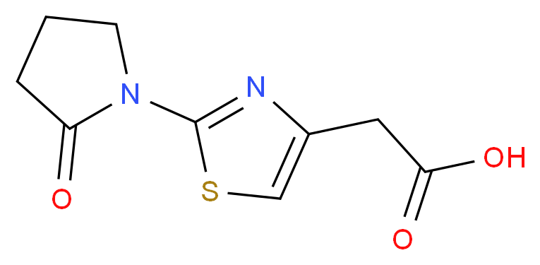 [2-(2-oxopyrrolidin-1-yl)-1,3-thiazol-4-yl]acetic acid_分子结构_CAS_)