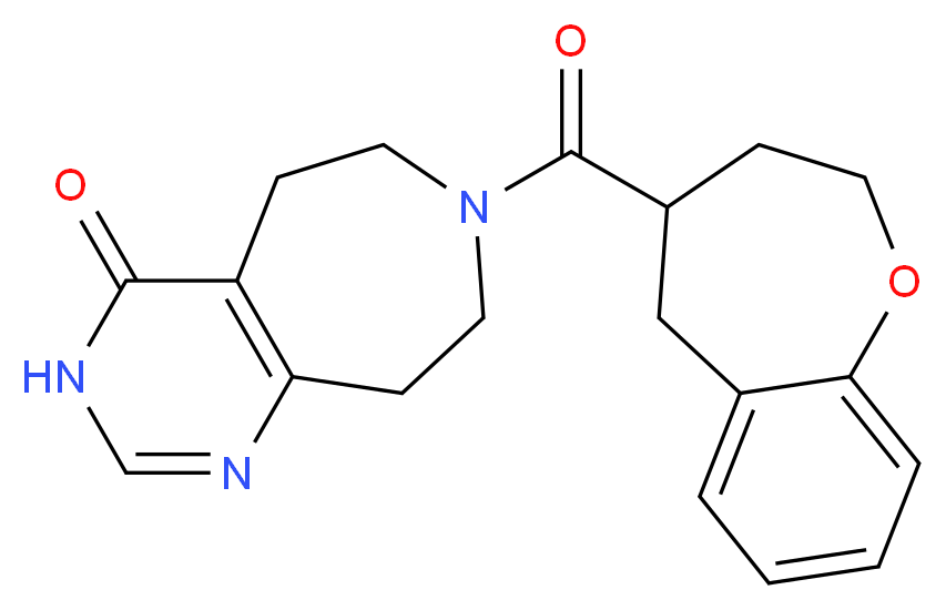 7-(2,3,4,5-tetrahydro-1-benzoxepin-4-ylcarbonyl)-3,5,6,7,8,9-hexahydro-4H-pyrimido[4,5-d]azepin-4-one_分子结构_CAS_)