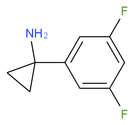 1-(3,5-difluorophenyl)cyclopropan-1-amine_分子结构_CAS_1208389-30-3