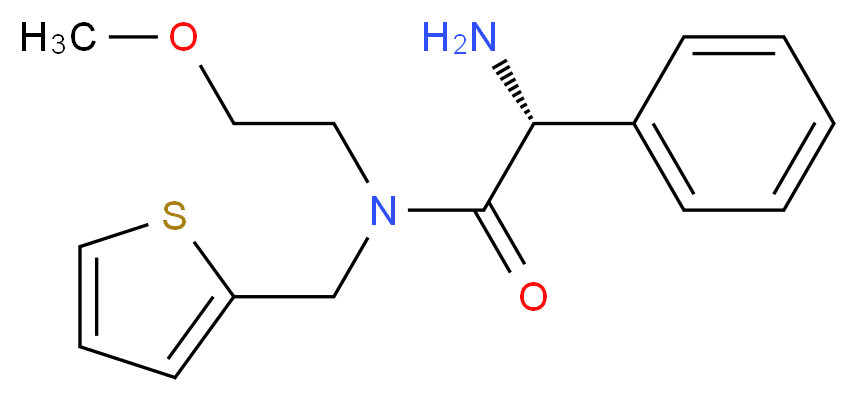 (2R)-2-amino-N-(2-methoxyethyl)-2-phenyl-N-(2-thienylmethyl)acetamide_分子结构_CAS_)