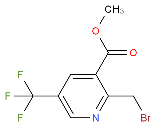 METHYL 2-(BROMOMETHYL)-5-(TRIFLUOROMETHYL)NICOTINATE_分子结构_CAS_)
