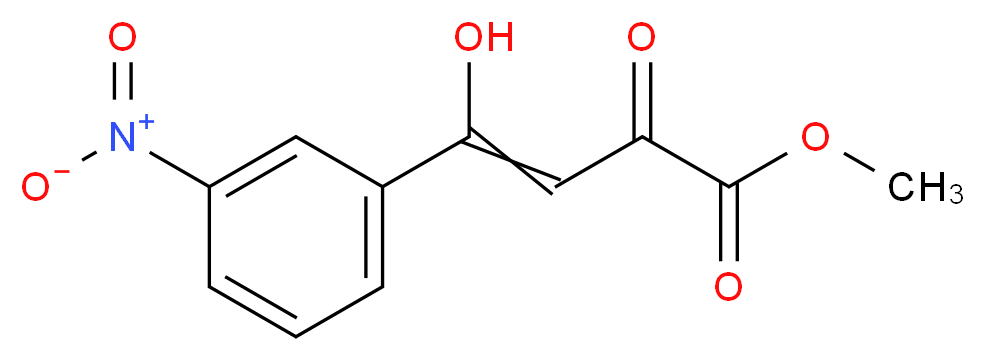 methyl 4-hydroxy-4-(3-nitrophenyl)-2-oxobut-3-enoate_分子结构_CAS_151646-59-2