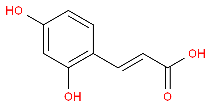 (2E)-3-(2,4-Dihydroxyphenyl)acrylic acid 97%_分子结构_CAS_)