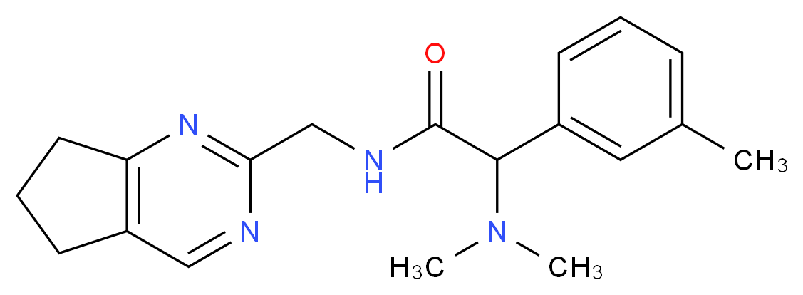 N-(6,7-dihydro-5H-cyclopenta[d]pyrimidin-2-ylmethyl)-2-(dimethylamino)-2-(3-methylphenyl)acetamide_分子结构_CAS_)