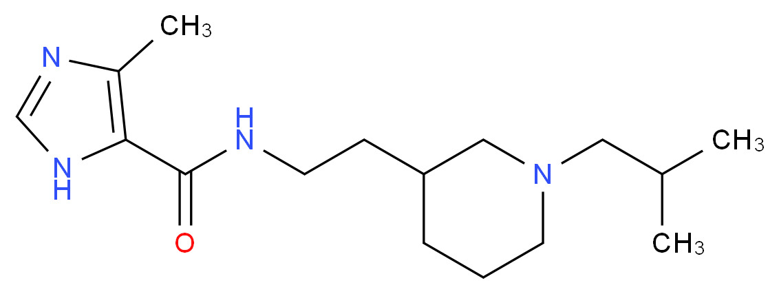 N-[2-(1-isobutylpiperidin-3-yl)ethyl]-4-methyl-1H-imidazole-5-carboxamide_分子结构_CAS_)