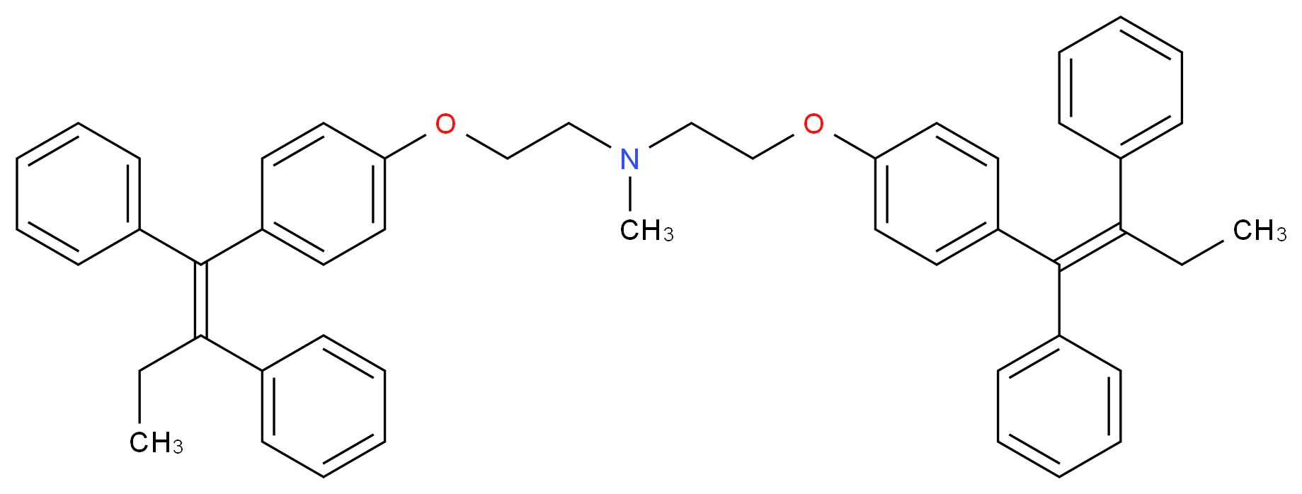 bis(2-{4-[(1Z)-1,2-diphenylbut-1-en-1-yl]phenoxy}ethyl)(methyl)amine_分子结构_CAS_1346606-51-6