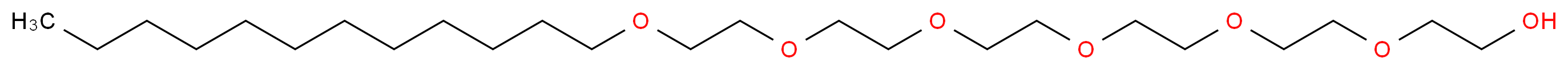 Hexaethylene glycol monododecyl ether_分子结构_CAS_3055-96-7)