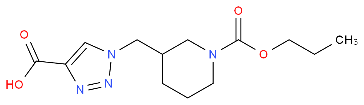 1-{[1-(propoxycarbonyl)piperidin-3-yl]methyl}-1H-1,2,3-triazole-4-carboxylic acid_分子结构_CAS_)