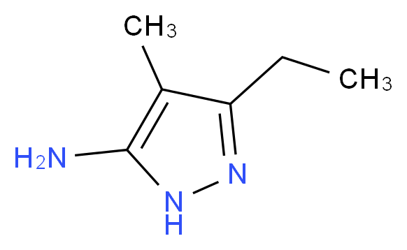 3-ethyl-4-methyl-1H-pyrazol-5-amine_分子结构_CAS_91468-85-8)