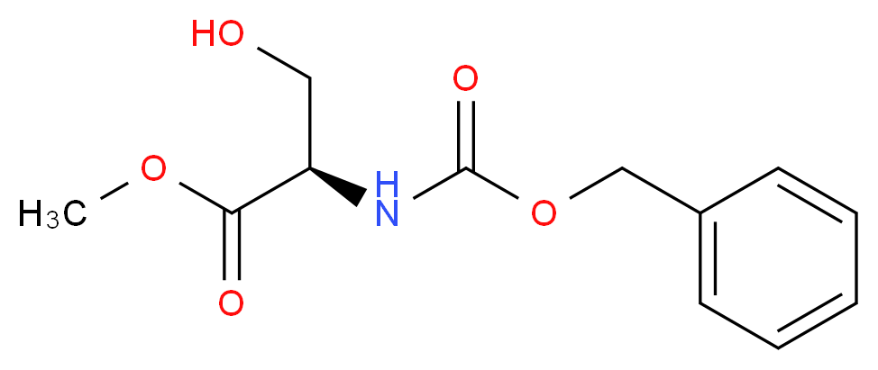 (R)-Methyl 2-(((benzyloxy)carbonyl)amino)-3-hydroxypropanoate_分子结构_CAS_93204-36-5)