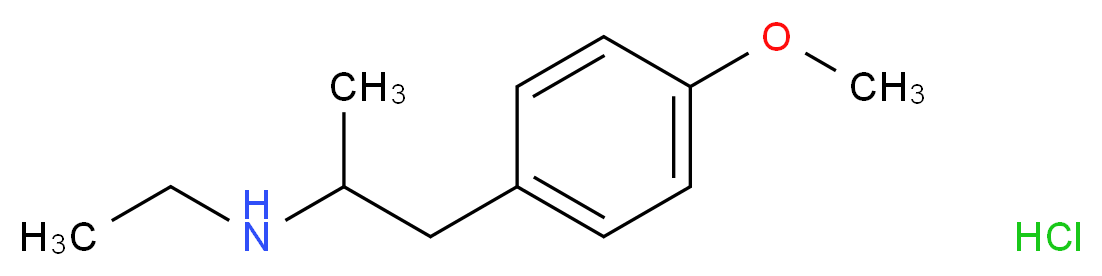 ethyl[1-(4-methoxyphenyl)propan-2-yl]amine hydrochloride_分子结构_CAS_93963-24-7