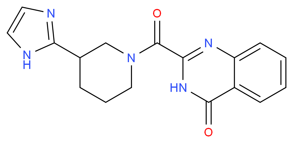 2-{[3-(1H-imidazol-2-yl)piperidin-1-yl]carbonyl}quinazolin-4(3H)-one_分子结构_CAS_)