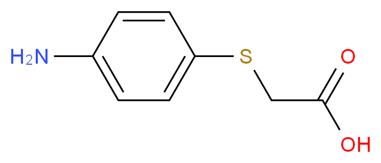 p-AMINOPHENYLMERCAPTOACETIC ACID_分子结构_CAS_104-18-7)