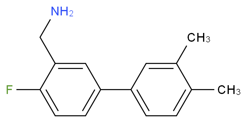 (4-Fluoro-3',4'-dimethyl[1,1'-biphenyl]-3-yl)-methylamine_分子结构_CAS_)