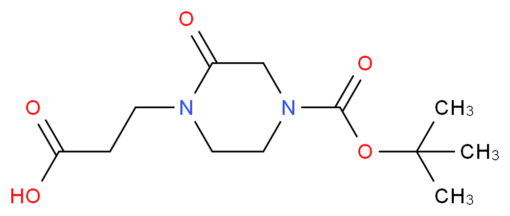 3-(4-(TERT-BUTOXYCARBONYL)-2-OXOPIPERAZIN-1-YL)PROPANOIC ACID_分子结构_CAS_549506-47-0)