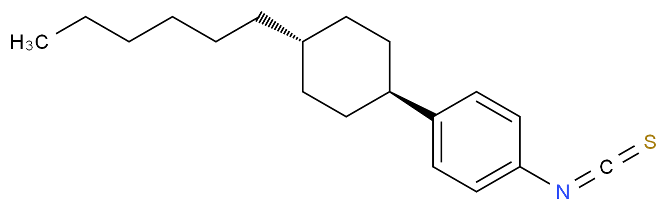 1-(反-4-己基环己基)-4-异硫氰基苯_分子结构_CAS_92444-14-9)