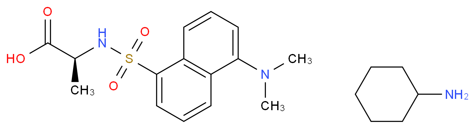 Dansyl-L-alanine cyclohexylammonium salt_分子结构_CAS_53332-27-7)