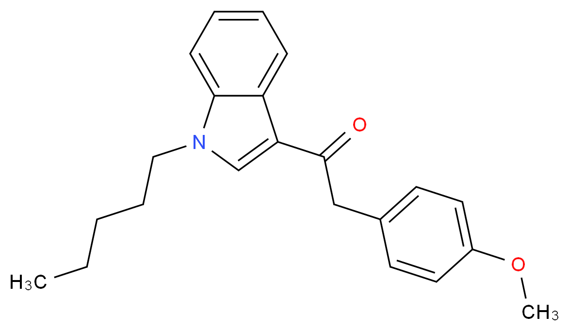 2-(4-methoxyphenyl)-1-(1-pentyl-1H-indol-3-yl)ethan-1-one_分子结构_CAS_864445-47-6