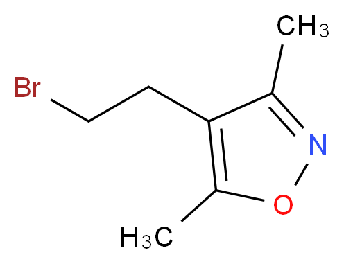 4-(2-Bromoethyl)-3,5-dimethylisoxazole_分子结构_CAS_83467-35-0)