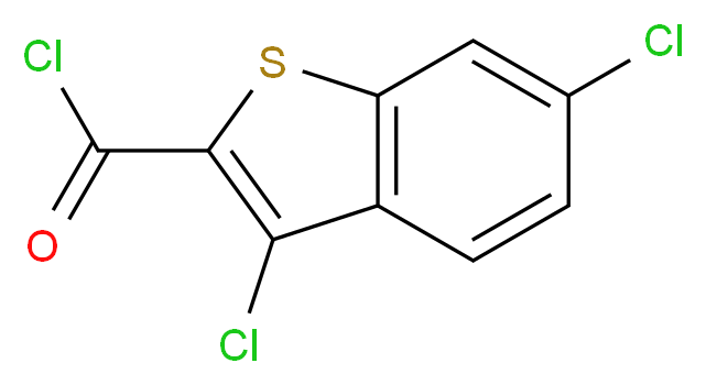 3,6-二氯苯并[b]噻吩-2-甲酰氯_分子结构_CAS_34576-85-7)