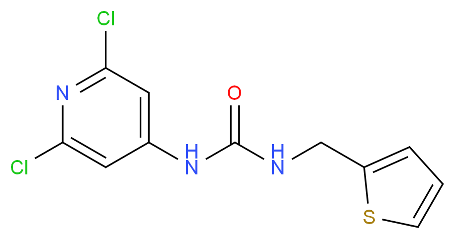 N-(2,6-dichloro-4-pyridyl)-N'-(2-thienylmethyl)urea_分子结构_CAS_)