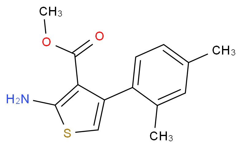 Methyl 2-amino-4-(2,4-dimethylphenyl)thiophene-3-carboxylate_分子结构_CAS_)