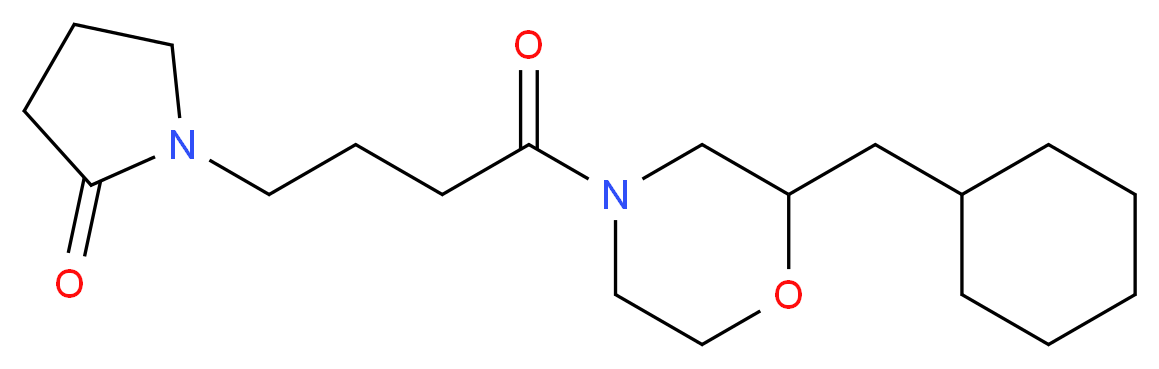 1-{4-[2-(cyclohexylmethyl)-4-morpholinyl]-4-oxobutyl}-2-pyrrolidinone_分子结构_CAS_)
