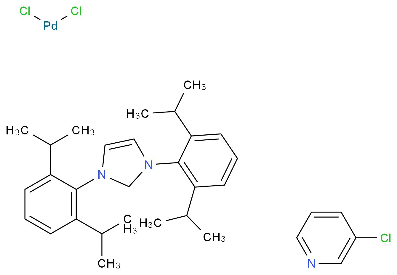 PEPPSI-IPr，ChemDose&trade; 片_分子结构_CAS_)