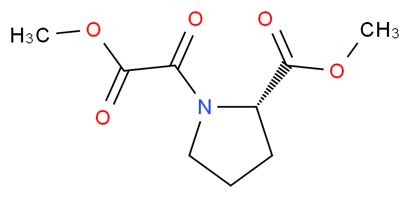 Methyl (2S)-1-(2-methoxy-2-oxoacetyl)-pyrrolidine-2-carboxylate_分子结构_CAS_139419-63-9)