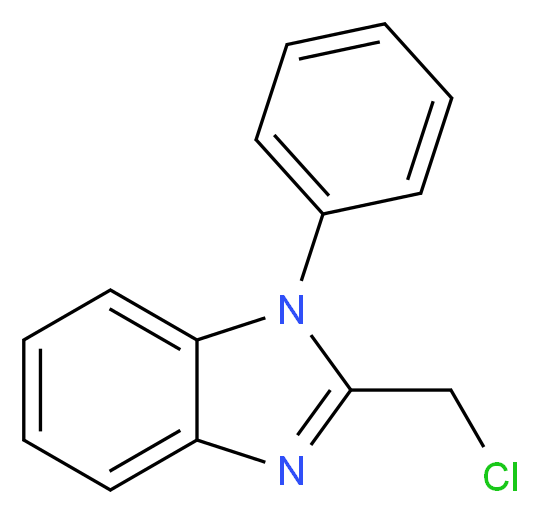 2-Chloromethyl-1-phenyl-1H-benzoimidazole_分子结构_CAS_94937-86-7)