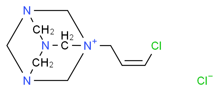 1-[(2Z)-3-chloroprop-2-en-1-yl]-1,3,5,7-tetraazatricyclo[3.3.1.1<sup>3</sup>,<sup>7</sup>]decan-1-ium chloride_分子结构_CAS_51229-78-8