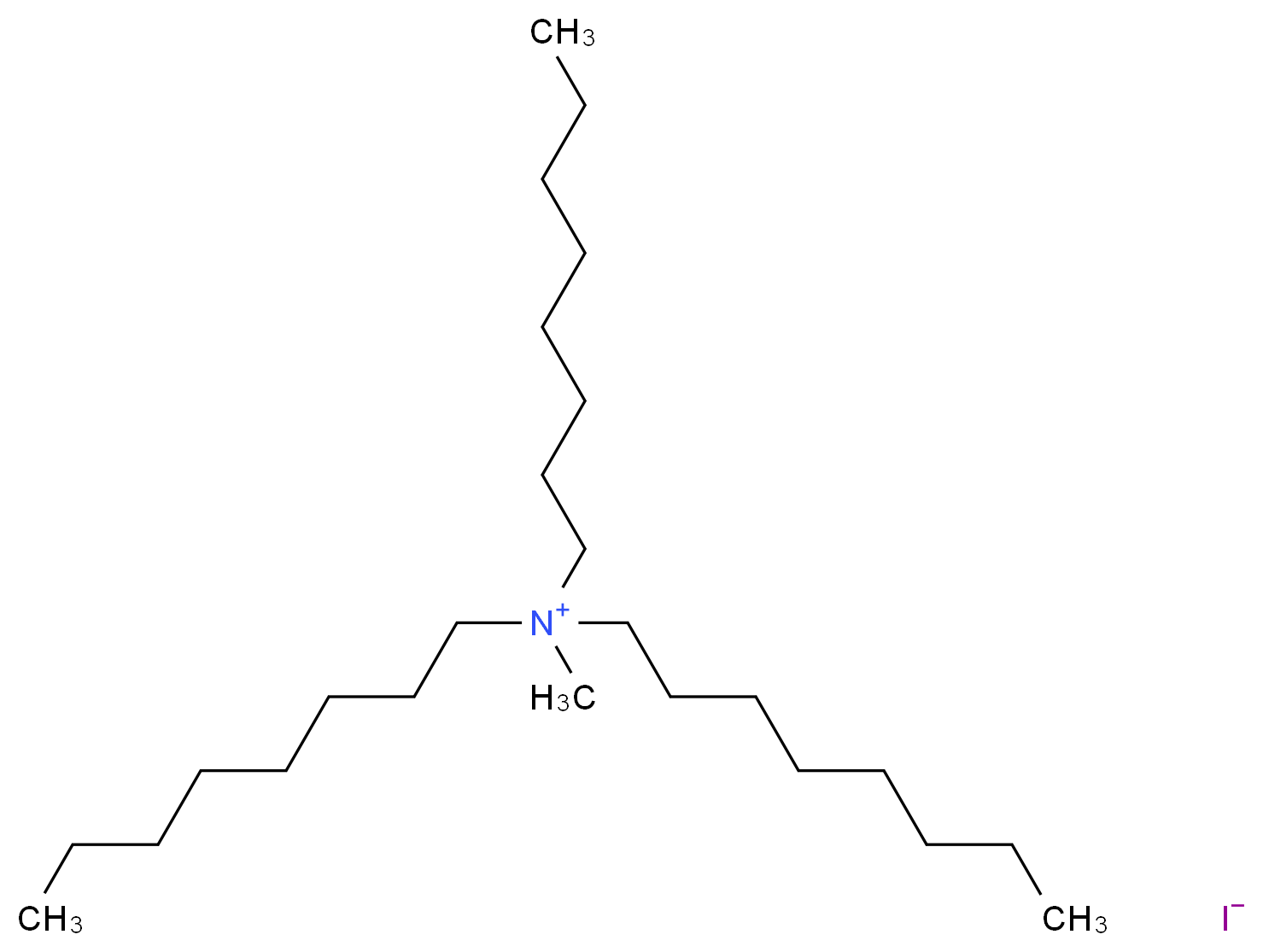 甲基三辛基碘化铵_分子结构_CAS_35675-86-6)