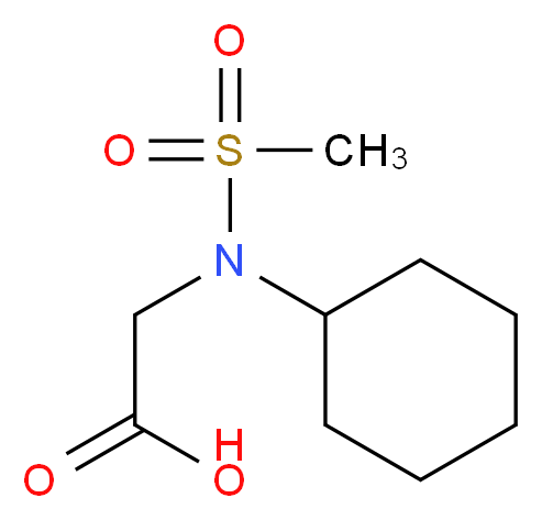 2-(N-cyclohexylmethylsulfonamido)acetic acid_分子结构_CAS_)