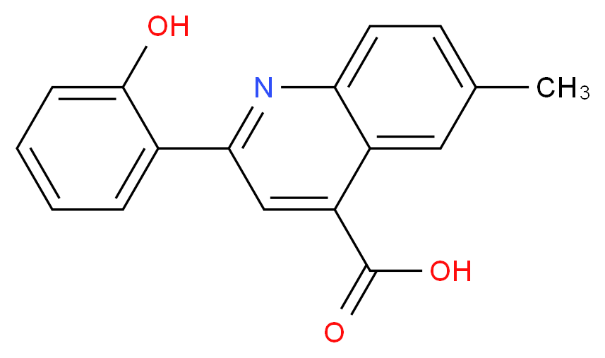 2-(2-hydroxyphenyl)-6-methylquinoline-4-carboxylic acid_分子结构_CAS_438219-85-3