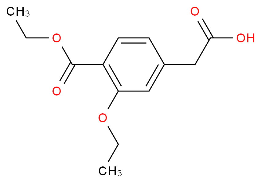 Ethyl 4-(carboxymethyl)-2-ethoxybenzoate_分子结构_CAS_99469-99-5)