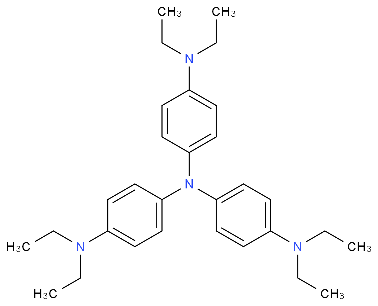 1-N,1-N-bis[4-(diethylamino)phenyl]-4-N,4-N-diethylbenzene-1,4-diamine_分子结构_CAS_47743-70-4