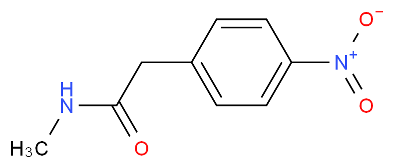 N-methyl-2-(4-nitrophenyl)acetamide_分子结构_CAS_98245-61-5