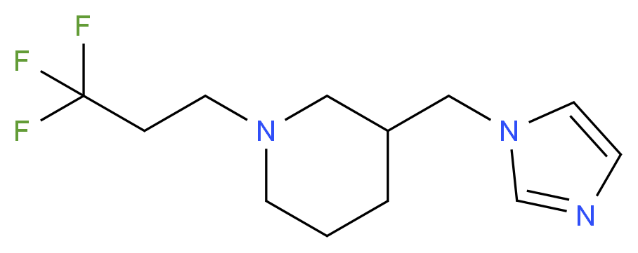 3-(1H-imidazol-1-ylmethyl)-1-(3,3,3-trifluoropropyl)piperidine_分子结构_CAS_)