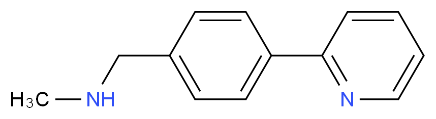 N-methyl-N-(4-pyridin-2-ylbenzyl)amine_分子结构_CAS_869901-08-6)
