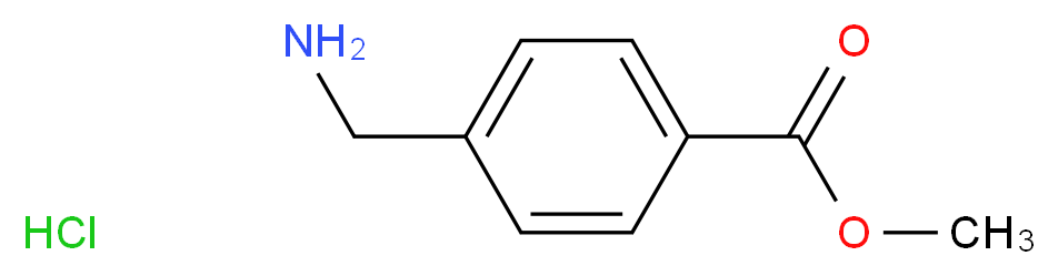 Methyl 4-(aminomethyl)benzoate hydrochloride_分子结构_CAS_18469-52-8)