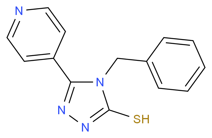 4-benzyl-5-(pyridin-4-yl)-4H-1,2,4-triazole-3-thiol_分子结构_CAS_74270-78-3